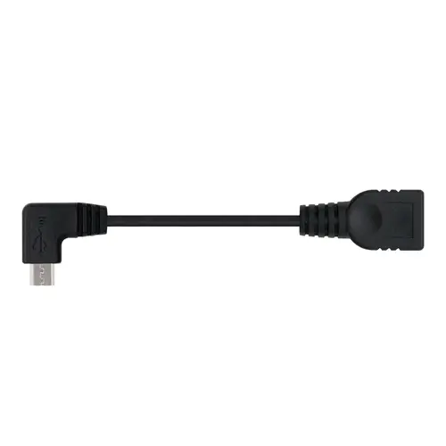 CABLE USB 2.0 OTG ACODADO, TIPO MICRO B/M-A/H, NEGRO, 15 CM - Imagen 3