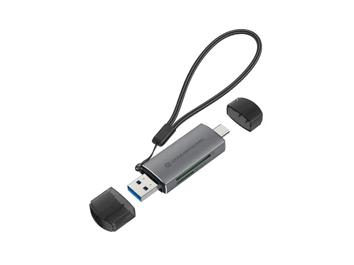 BIAN05G lector de tarjeta USB 3.2 Gen 1 (3.1 Gen 1) Type-A/Type-C Gris