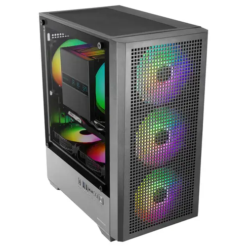 MCQUANTUM carcasa de ordenador Midi Tower Negro - Imagen 3