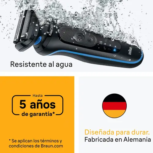 Series 5 52-B1000s Máquina de afeitar de láminas Negro - Imagen 6
