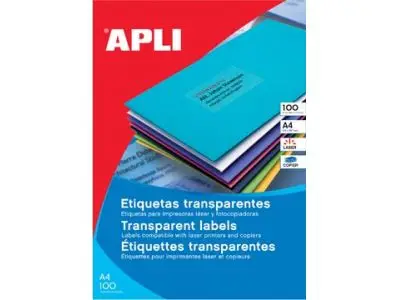 SP-581225 Transparente Etiqueta para impresora autoadhesiva