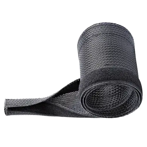 Manga de 3m de Gestión de Cableado, Conducto Pasacables Flexible de Cortar, 3cm de Dia. Manga Ocultacables de Poliéster para Administración de Cables, Negro - Imagen 5