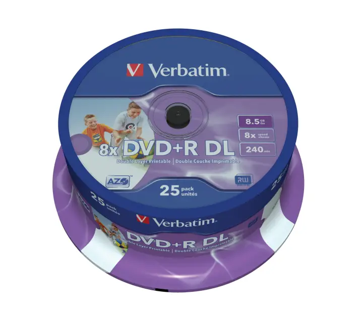 43667 DVD en blanco 8,5 GB DVD+R DL 25 pieza(s)