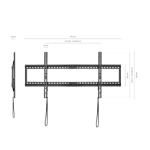 Soporte ECO Ultra Delgado para Monitor/TV 75Kg de 37-90, Negro - Imagen 3