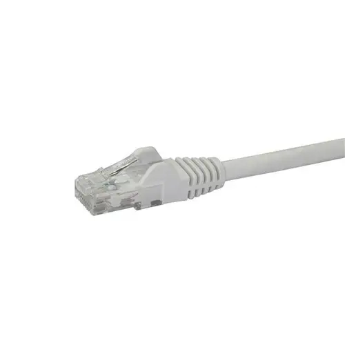 Cable de Red Ethernet Cat6 Snagless de 1m Blanco - Cable Patch RJ45 UTP - Imagen 2