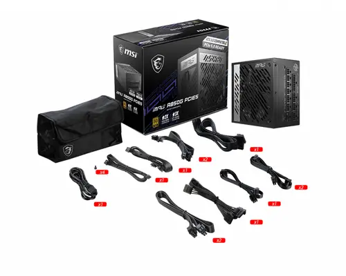 MPG A850G PCIE5 unidad de fuente de alimentación 850 W 24-pin ATX ATX Negro - Imagen 5