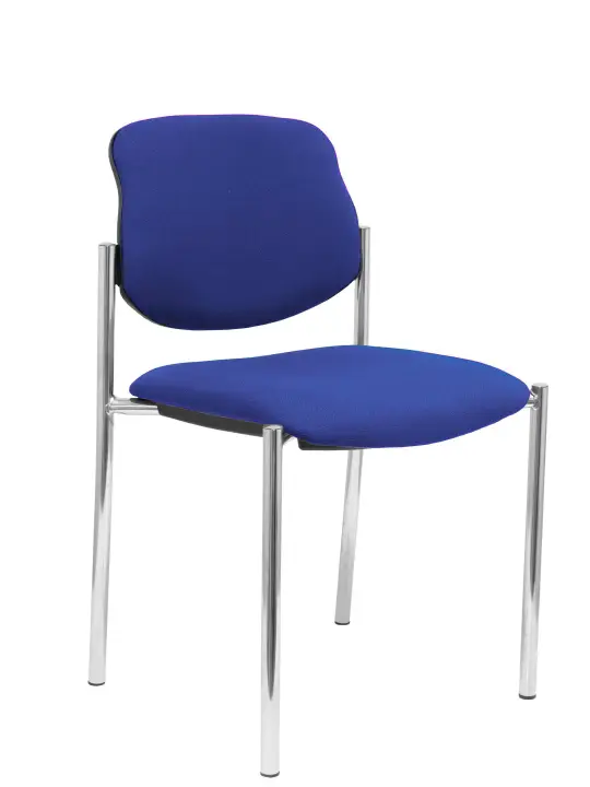 Silla fija Villalgordo bali azul chasis cromo