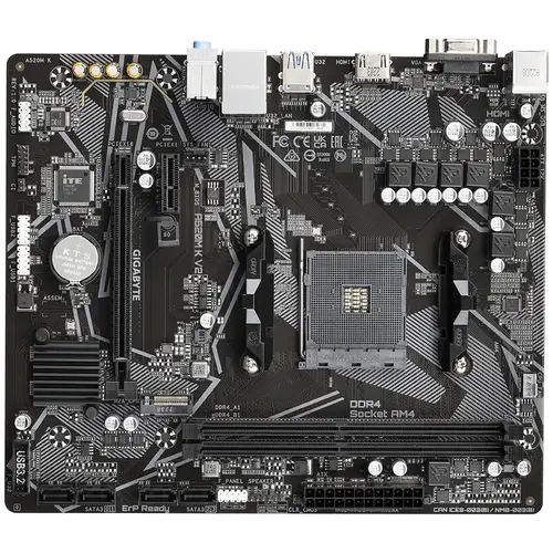Placa base A520M K V2 - Compatible con CPUs AMD Ryzen serie 5000 AM4, hasta 5100MHz DDR4 (OC), PCIe Gen3 x4 M.2, LAN GbE, USB 3.2 Gen 1 - Imagen 2