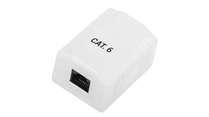 Cajade superficie RJ45 UTP Cat.6 Dual entrada inferior blanca - P..