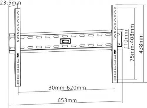 650330 177,8 cm (70") Negro - Imagen 2