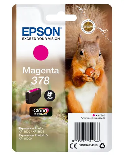 Squirrel Singlepack Magenta 378 Claria Photo HD Ink - Imagen 1