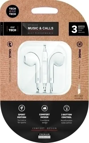 AURICULARES TECHONE BOTON MINI JACK BLAN