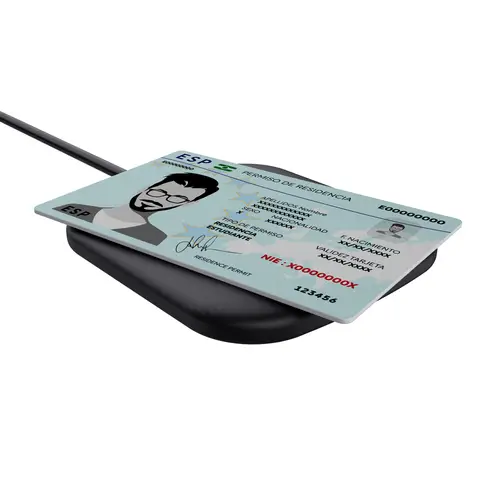 Ceto lector de tarjeta inteligente Interior USB USB 2.0 Negro - Imagen 2
