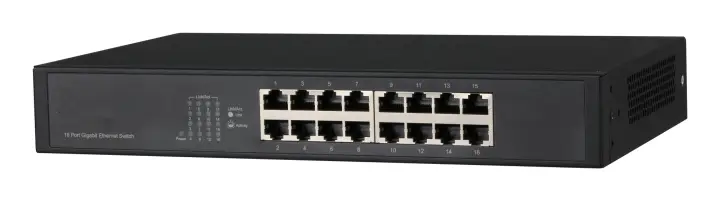 PFS3016-16GT switch No administrado L2 Gigabit Ethernet (10/100/1000) Negro