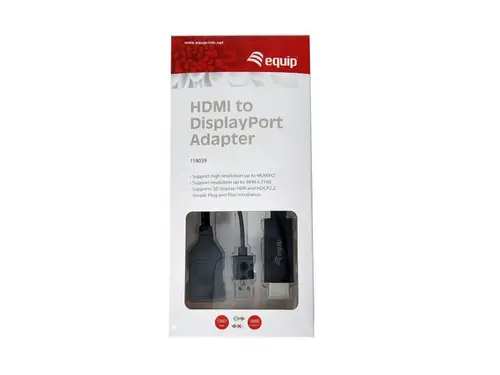 119039 adaptador de cable de vídeo 0,15 m HDMI tipo A (Estándar) DisplayPort Negro - Imagen 7