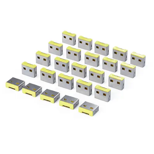 Tapones de Bloqueo USB-A de Repuesto con Pestillo - Paquete de 25 - Para USB-A-PORT-BLOCKER - Tapones Antipolvo A Presión - Reutilizables - Para Ordenadores - Imagen 1