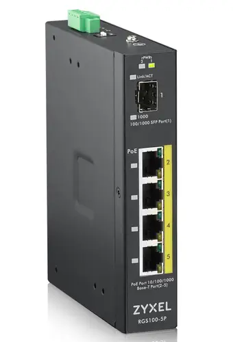 RGS100-5P No administrado L2 Gigabit Ethernet (10/100/1000) Energía sobre Ethernet (PoE) Negro - Imagen 2