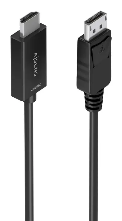 Cable conversor DisplayPort a HDMI 4K@60Hz, DP/M-HDMI/M, Negro, 1.5m