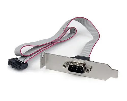 Adaptador de 0.4m Header Cabezal Bracket Serie Serial DB9 RS232 a IDC 10 Pines Placa Base Perfil Bajo - Imagen 1