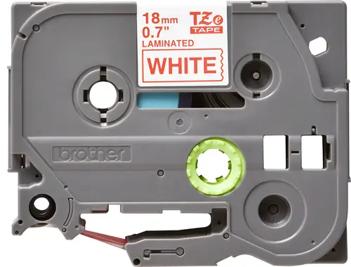 TZE-242 cinta para impresora de etiquetas Rojo sobre blanco - Imagen 2