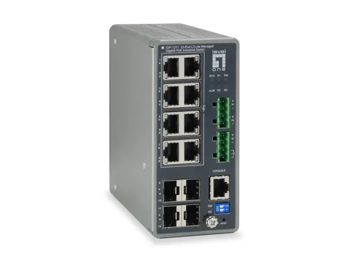 IGP-1271 switch Gestionado L3 Gigabit Ethernet (10/100/1000) Energía sobre Ethernet (PoE) Gris
