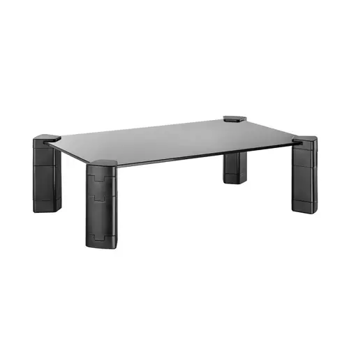Soporte Elevador Cristal para Monitor/Portátil, Negro - Imagen 1