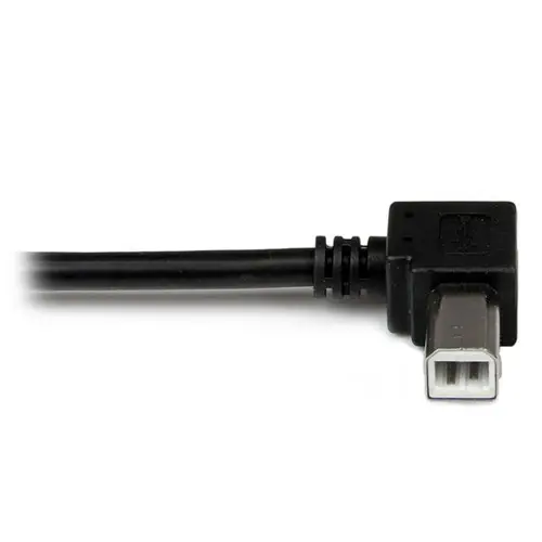 Cable Adaptador USB 1m para Impresora Acodado - 1x USB A Macho - 1x USB B Macho en Ángulo Izquierdo - Imagen 5