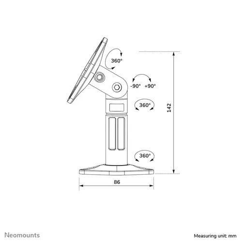 SPEAKER-W100BLACK Soporte para altavoz - universal - movimiento completo - Imagen 11