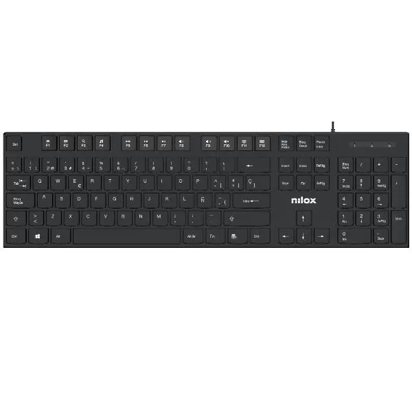 TECLADO CON CABLE, NEGRO, ESPAÑOL