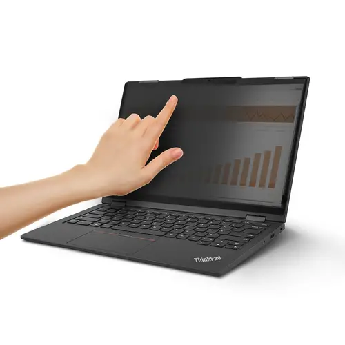 Filtro de Privacidad Brillante para Portátiles Lenovo X13 Yoga Gen 4 Táctil - De Voltear - Transmitancia de Luz del 75% - Filtro de Privacidad Antibrillo - Ángulo de Visión +/- 30 Grados - Imagen 3