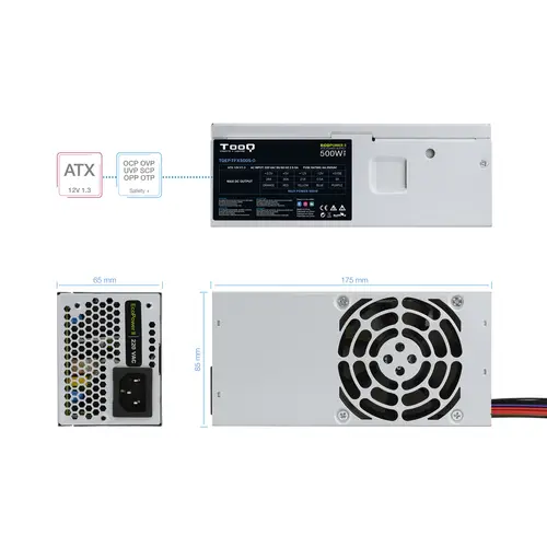 Ecopower II TFX OEM unidad de fuente de alimentación 500 W 20+4 pin ATX Plata - Imagen 7
