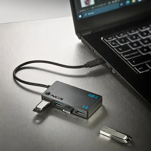 WONDER IHUB4 USB 3.2 Gen 1 (3.1 Gen 1) Type-A 480 Mbit/s Negro - Imagen 7
