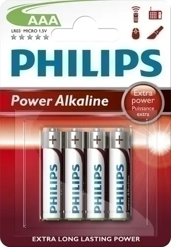 PILAS PHILIPS LR03 SUPER ALCALINA B/4 - Pack de 12 unidades