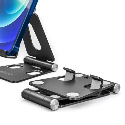 Soporte De Sobremesa Tamaño M Ajustable (2 Pivotes) Para Movil / Tablet, Negro - Imagen 4