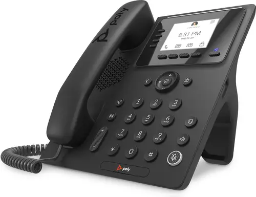 Teléfono multimedia empresarial CCX 350 para Microsoft Teams y habilitado para alimentación a través de Ethernet (PoE) - Imagen 1