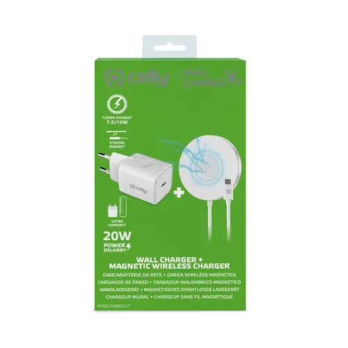 Magchargekit Universal Blanco Corriente alterna Cargador inalámbrico Interior - Imagen 1