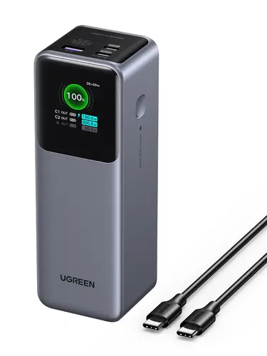 25000mAh 200W Fast Charging Powerbank Gris - Imagen 1
