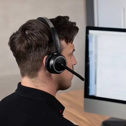 L118 Auriculares Alámbrico Diadema Oficina/Centro de llamadas USB Tipo C Bluetooth Base de carga Negro - Imagen 6