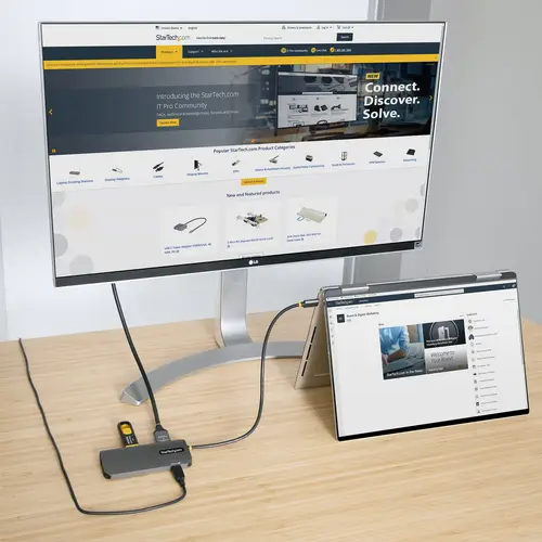 Adaptador Multipuertos USB C, de Vídeo HDMI de 4K y 60Hz, Hub USB-A 3.2 de 3 Puertos de 5Gbps, Entrega de Alimentación PD de 100W, GbE, Docking Station de Viajes - Imagen 11