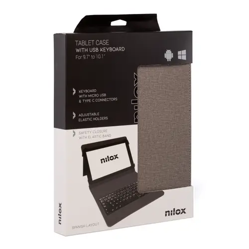 FUNDA TECLADO USB DE 9,7" A 10.5" BEIGE - Imagen 12