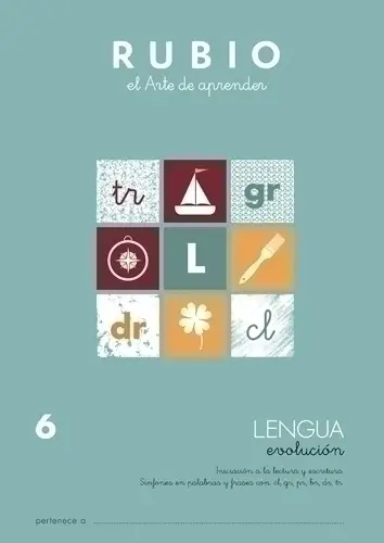 CUADERNO RUBIO A4 LENGUA EVOLUCION 6 - Pack de 10 unidades