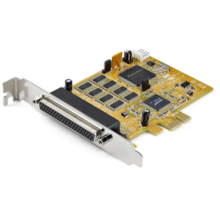 Tarjeta Adaptadora PCI Express Serie de 8 Puertos RS232 - Tarjeta Serial PCIe - DB9 UART 16C1050 - Tarjeta de Expansión Controladora Adaptador Serie Multipuertos - con Protección ESD de 15kV - para Windows y Linux