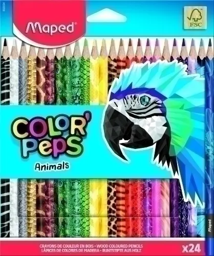 LAPICES MAPED COLOR PEPS ANIM. est.24 - Pack de 12 unidades