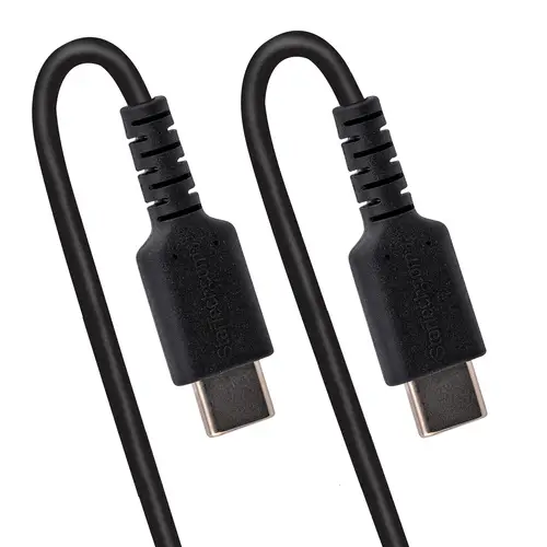 Cable de 1m de Carga USB C a USB C, Cable USB Tipo C Rizado de Carga Rápida y Servicio Pesado, Cable USB 2.0 USBC, de Fibra de Aramida Resistente, Negro - Imagen 6