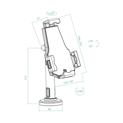 Tooq TQTDS0812 Soporte mesa/pared tablet antirrobo - Imagen 8