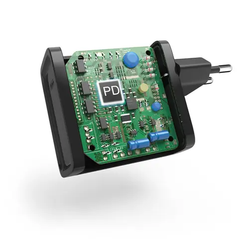 Cargador universal de portátil USB C de 45W, carga rápida, color negro - Imagen 2