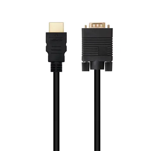 Cable Conversor HDMI a VGA, 1.8 m, Negro - Imagen 2