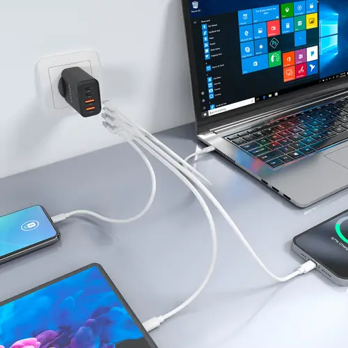 Cargador GaN 32W, 2xUSB-C PD3.0, 2xUSB-A, Negro - Imagen 5