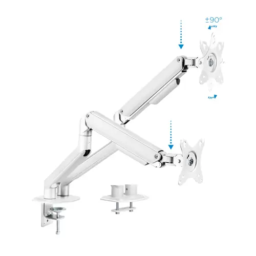 DB4132TNR-W soporte para monitor 81,3 cm (32") Abrazadera/Atornillado Blanco - Imagen 2