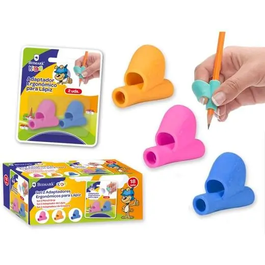 BISMARK ADAPTADOR DE LAPICERO PARA APRENDIZAJE C/SURTIDOS -SET DE 2-